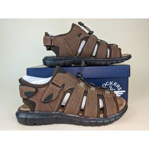Dockers Sandals Mens 11 M Stephen Fisherman Dark Tan Slingback Casual Shoes NEW
